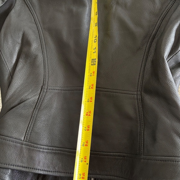 BCBG MaxAzria Womens Classic Moto Biker Leather Black Jacket orig. $598 MED. - Picture 9 of 15